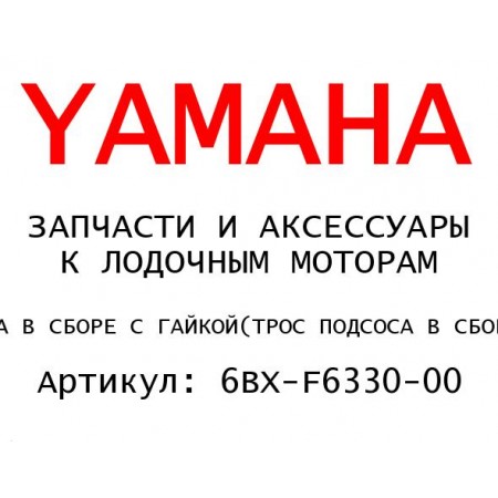 ТРОС ПОДСОСА В СБОРЕ С ГАЙКОЙ